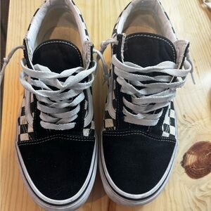 Black and white chequered Old skool vans